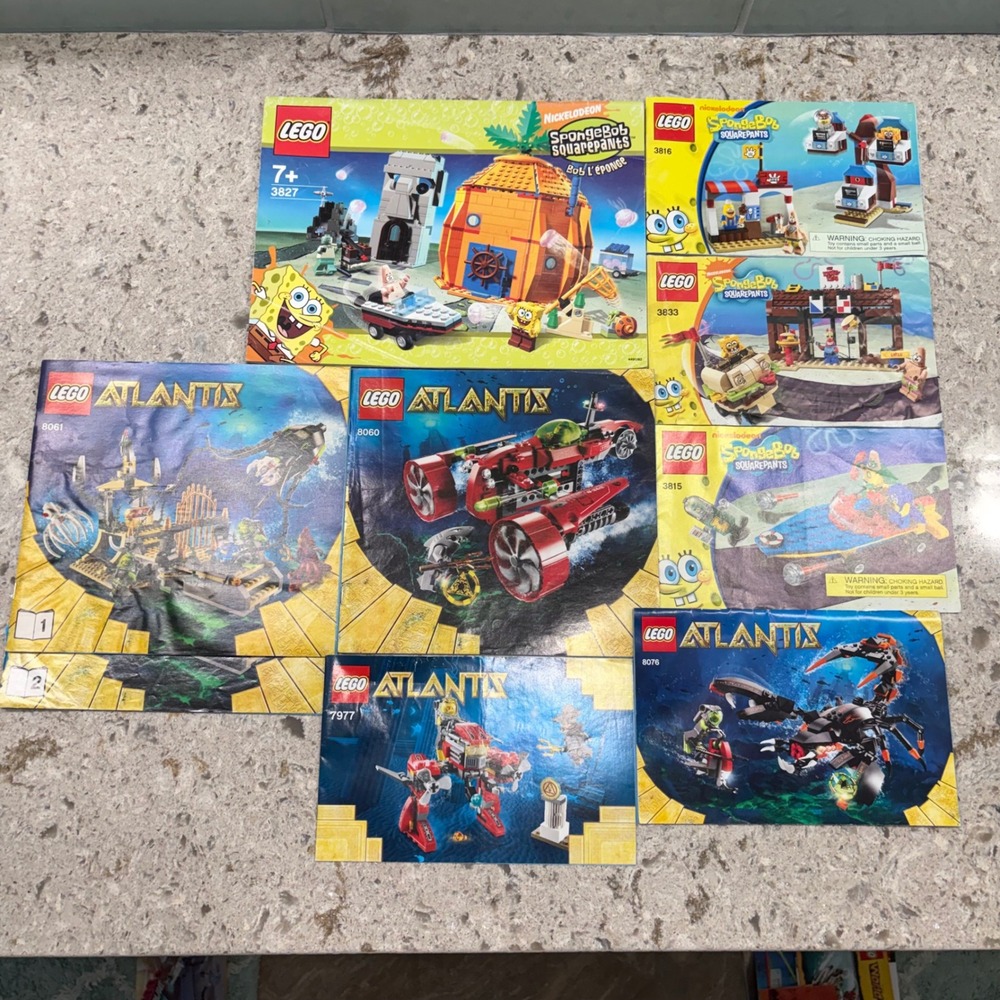 LEGO‎ Instructions Lot of 9 SpongeBob SquarePants, Atlantis